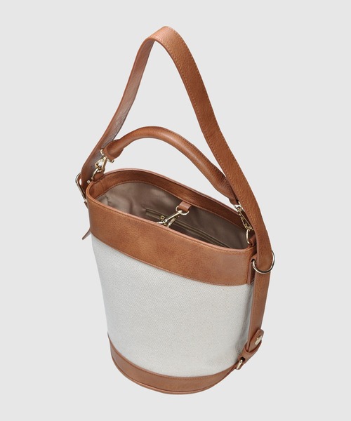 kalie.(カリエ)の「【seau】キャンバス 2way ワンショルダー バケツバッグ(トートバッグ・レディース・ブラック×グレー/ブラック×ホワイト/ブラウン系その他/ブラウン系その他2/ブラウン系その他3/ブラック×ベージュ・ONE SIZE)」の13枚目の写真