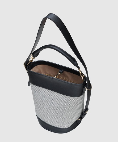 kalie.(カリエ)の「【seau】キャンバス 2way ワンショルダー バケツバッグ(トートバッグ・レディース・ブラック×グレー/ブラック×ホワイト/ブラウン系その他/ブラウン系その他2/ブラウン系その他3/ブラック×ベージュ・ONE SIZE)」の15枚目の写真