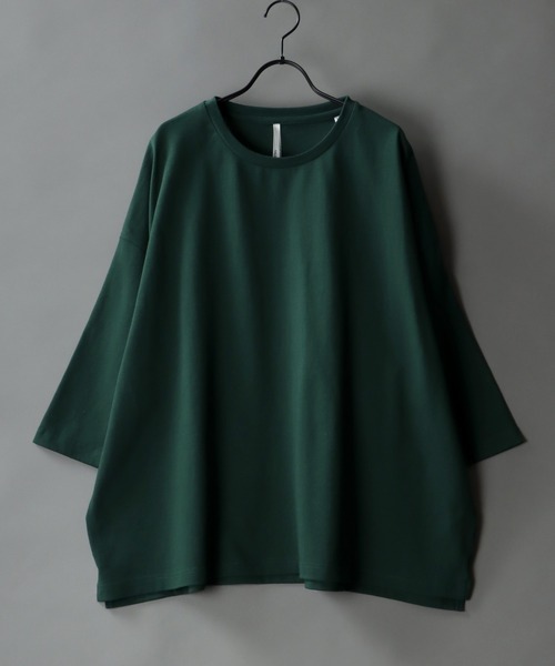 SITRY（シトリー）の「Loose silhouette basic T-shirt/ルーズシルエット ベーシック Ｔシャツ（Tシャツ/カットソー・メンズ・ホワイト/サックスブルー/ラベンダー/グレイッシュベージュ/チャコール/グリーン・M/L）」の4枚目の写真