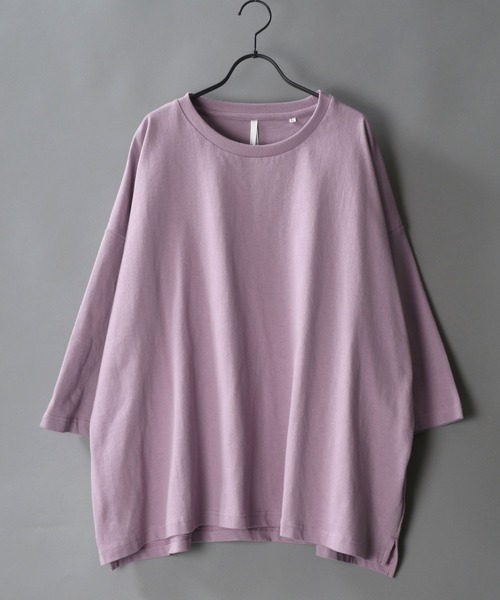 SITRY（シトリー）の「Loose silhouette basic T-shirt/ルーズシルエット ベーシック Ｔシャツ（Tシャツ/カットソー・メンズ・ホワイト/サックスブルー/ラベンダー/グレイッシュベージュ/チャコール/グリーン・M/L）」の7枚目の写真