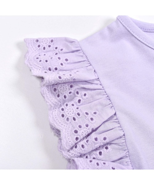 SLAP SLIP（スラップスリップ）の「SLAP SLIP/袖レース 天竺 ピンタック Tシャツ(80~130cm)（Tシャツ/カットソー・キッズ・パープル/ブルー/ホワイト・110/80/90/100/130/120）」の7枚目の写真