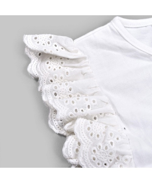 SLAP SLIP（スラップスリップ）の「SLAP SLIP/袖レース 天竺 ピンタック Tシャツ(80~130cm)（Tシャツ/カットソー・キッズ・パープル/ブルー/ホワイト・110/80/90/100/130/120）」の10枚目の写真