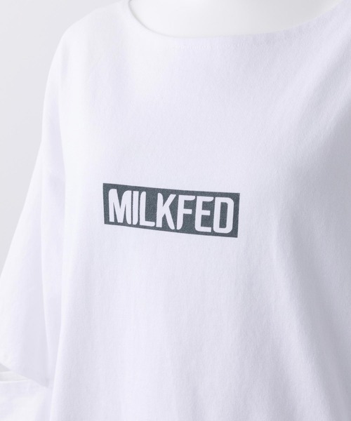 MILKFED.（ミルクフェド）の「SLIT SLEEVE TOP（Tシャツ/カットソー・レディース・ホワイト/ブラック/ネイビー・ONE SIZE）」の8枚目の写真