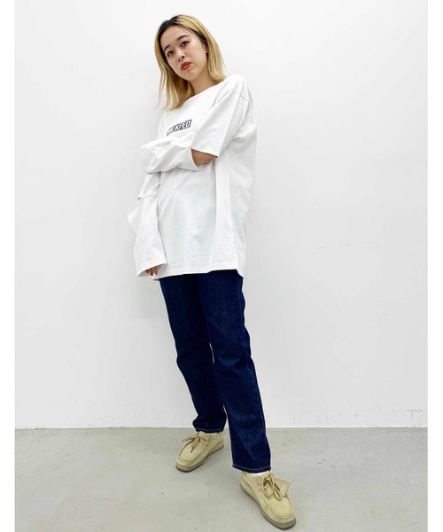 MILKFED.（ミルクフェド）の「SLIT SLEEVE TOP（Tシャツ/カットソー・レディース・ホワイト/ブラック/ネイビー・ONE SIZE）」の16枚目の写真