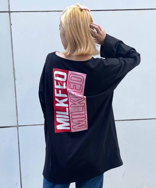 MILKFED.（ミルクフェド）の「SLIT SLEEVE TOP（Tシャツ/カットソー・レディース・ホワイト/ブラック/ネイビー・ONE SIZE）」の17枚目の写真
