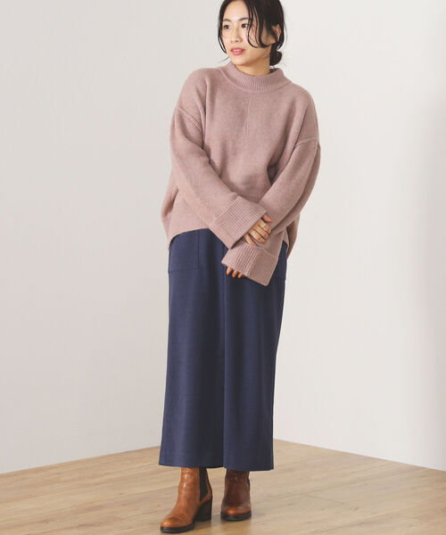 BEAMS HEART(ビームスハート)の「BEAMS HEART / アウトリンキング ニットプルオーバー(ニット/セーター・レディース・ベージュ/ピンク/ミント/サックスブルー/イエロー系その他2・FREE)」の7枚目の写真