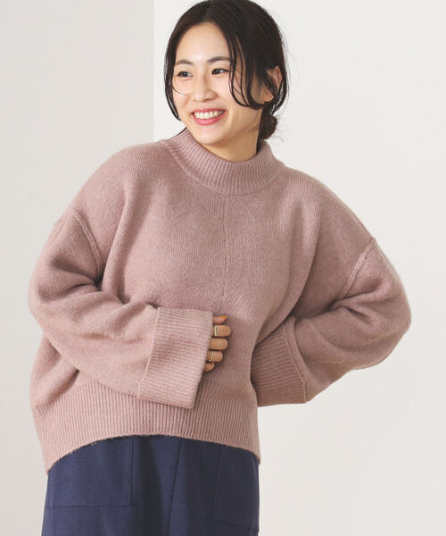 BEAMS HEART(ビームスハート)の「BEAMS HEART / アウトリンキング ニットプルオーバー(ニット/セーター・レディース・ベージュ/ピンク/ミント/サックスブルー/イエロー系その他2・FREE)」の8枚目の写真