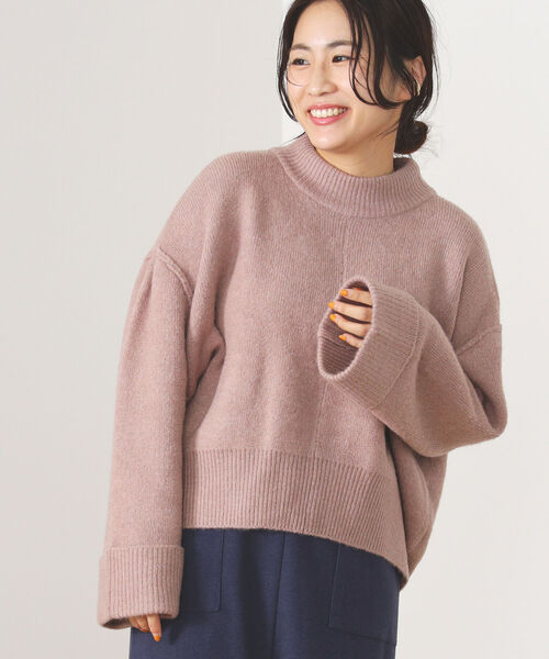 BEAMS HEART(ビームスハート)の「BEAMS HEART / アウトリンキング ニットプルオーバー(ニット/セーター・レディース・ベージュ/ピンク/ミント/サックスブルー/イエロー系その他2・FREE)」の9枚目の写真