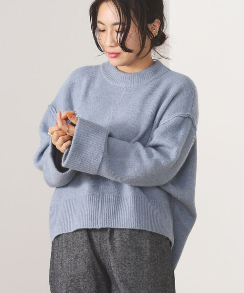 BEAMS HEART(ビームスハート)の「BEAMS HEART / アウトリンキング ニットプルオーバー(ニット/セーター・レディース・ベージュ/ピンク/ミント/サックスブルー/イエロー系その他2・FREE)」の12枚目の写真