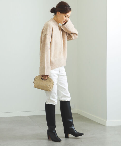 BEAMS HEART(ビームスハート)の「BEAMS HEART / アウトリンキング ニットプルオーバー(ニット/セーター・レディース・ベージュ/ピンク/ミント/サックスブルー/イエロー系その他2・FREE)」の22枚目の写真