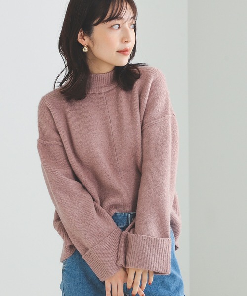 BEAMS HEART(ビームスハート)の「BEAMS HEART / アウトリンキング ニットプルオーバー(ニット/セーター・レディース・ベージュ/ピンク/ミント/サックスブルー/イエロー系その他2・FREE)」の16枚目の写真