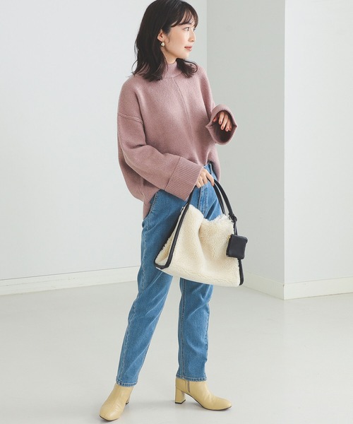 BEAMS HEART(ビームスハート)の「BEAMS HEART / アウトリンキング ニットプルオーバー(ニット/セーター・レディース・ベージュ/ピンク/ミント/サックスブルー/イエロー系その他2・FREE)」の17枚目の写真