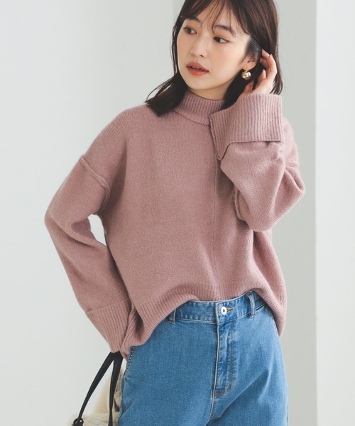 BEAMS HEART(ビームスハート)の「BEAMS HEART / アウトリンキング ニットプルオーバー(ニット/セーター・レディース・ベージュ/ピンク/ミント/サックスブルー/イエロー系その他2・FREE)」の15枚目の写真