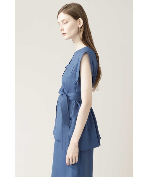 BOSCH（ボッシュ）の「◆麻調セットアップブラウス（シャツ/ブラウス・レディース・ブルー/ネイビー/ベージュ・38/36）」の19枚目の写真