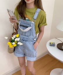 デニムショートサロペット オーバーオール