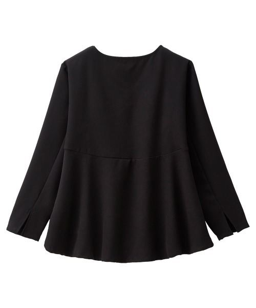 RANAN（ラナン）の「【2点セット】洗える/ストレッチ　ペプラムブラウス＆テーパードパンツセットアップ（スーツセット・レディース・ブラック系その他/ブルー系その他/グレー系その他/アイボリー/モカ・M/L/LL/3L/5L/4L）」の8枚目の写真