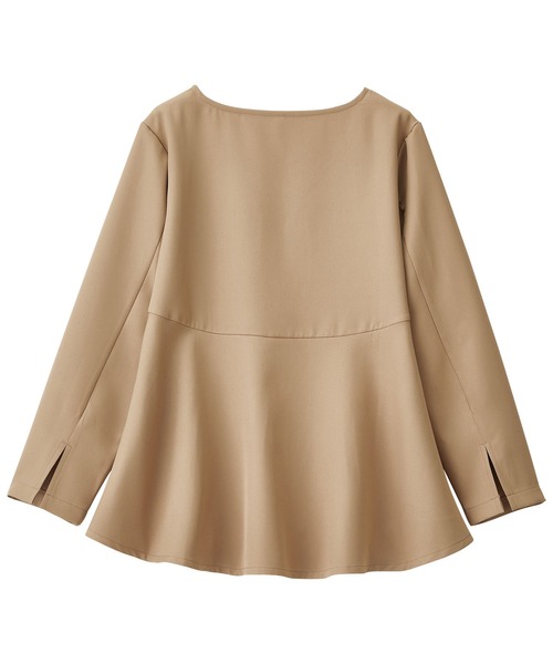 RANAN（ラナン）の「【2点セット】洗える/ストレッチ　ペプラムブラウス＆テーパードパンツセットアップ（スーツセット・レディース・ブラック系その他/ブルー系その他/グレー系その他/アイボリー/モカ・M/L/LL/3L/5L/4L）」の13枚目の写真