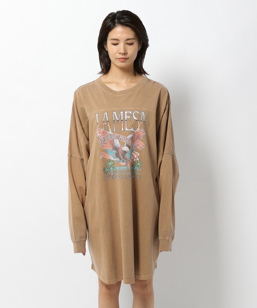 GOOD ROCK SPEED（グッドロックスピード）の「GOOD ROCK SPEED / イーグルロングスリーブカットソー（Tシャツ/カットソー・レディース・ブラック/ベージュ・フリー）」の5枚目の写真