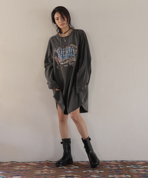 GOOD ROCK SPEED（グッドロックスピード）の「GOOD ROCK SPEED / イーグルロングスリーブカットソー（Tシャツ/カットソー・レディース・ブラック/ベージュ・フリー）」の14枚目の写真