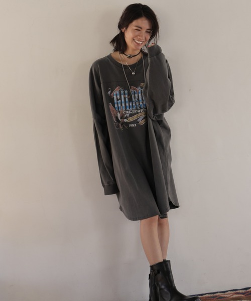 GOOD ROCK SPEED（グッドロックスピード）の「GOOD ROCK SPEED / イーグルロングスリーブカットソー（Tシャツ/カットソー・レディース・ブラック/ベージュ・フリー）」の20枚目の写真