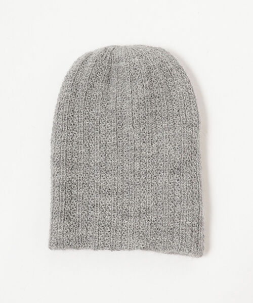Demi-Luxe BEAMS（デミルクス ビームス）の「KIJIMA TAKAYUKI / アルパカ リブニットビーニー（ニットキャップ/ビーニー・レディース・ブラック/グレー・ONE SIZE）」の3枚目の写真