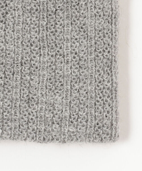 Demi-Luxe BEAMS（デミルクス ビームス）の「KIJIMA TAKAYUKI / アルパカ リブニットビーニー（ニットキャップ/ビーニー・レディース・ブラック/グレー・ONE SIZE）」の4枚目の写真