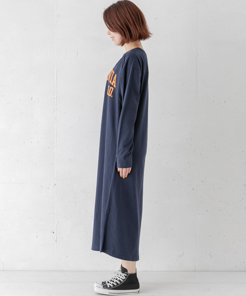 Champion(チャンピオン)の「『別注』Champion×Sonny Label フットボールロゴロングスリーブTシャツワンピース(ワンピース・レディース・ホワイト/ネイビー/バーガンディー・ONE)」の17枚目の写真