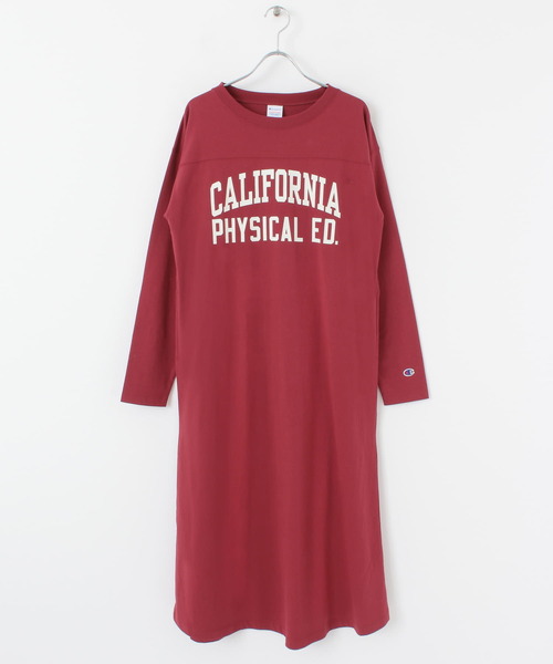 Champion(チャンピオン)の「『別注』Champion×Sonny Label フットボールロゴロングスリーブTシャツワンピース(ワンピース・レディース・ホワイト/ネイビー/バーガンディー・ONE)」の10枚目の写真