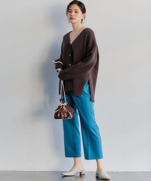 green label relaxing（グリーンレーベルリラクシング）の「SERENITY セレニティ Vネック ニット カーディガン（カーディガン/ボレロ・レディース・ターコイズブルー/ブラック/ピンク/ダークグレー/ベージュ・FREE）」の18枚目の写真