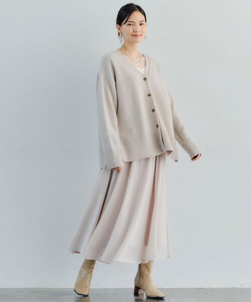 green label relaxing（グリーンレーベルリラクシング）の「SERENITY セレニティ Vネック ニット カーディガン（カーディガン/ボレロ・レディース・ターコイズブルー/ブラック/ピンク/ダークグレー/ベージュ・FREE）」の12枚目の写真