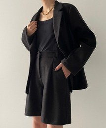 NEUNA（ヌナ）の「【セットアップ】ウールタッチテーラードジャケット＋ハーフパンツ（スーツセット・レディース）」