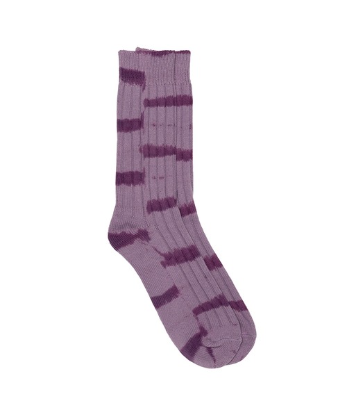 STUSSY（ステューシー）の「Dyed Stripe Ribbed Crew Socks（ソックス/靴下・メンズ・セージグリーン/ブラック/ラベンダー・FREE）」の6枚目の写真