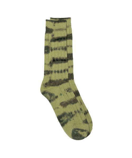 STUSSY（ステューシー）の「Dyed Stripe Ribbed Crew Socks（ソックス/靴下・メンズ・セージグリーン/ブラック/ラベンダー・FREE）」の5枚目の写真
