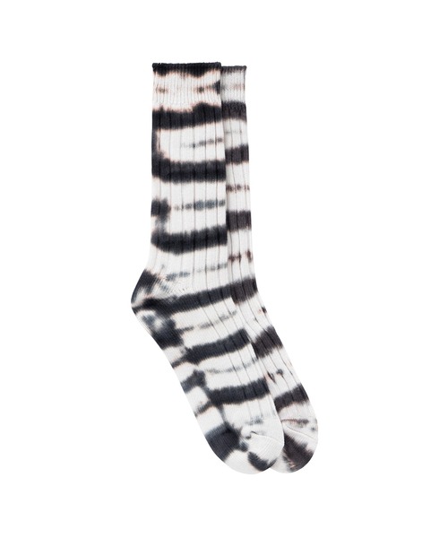 STUSSY（ステューシー）の「Dyed Stripe Ribbed Crew Socks（ソックス/靴下・メンズ・セージグリーン/ブラック/ラベンダー・FREE）」の4枚目の写真