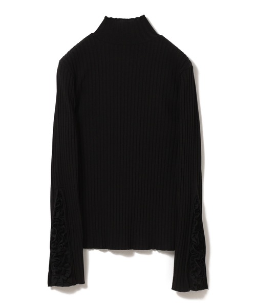 Ray BEAMS(レイビームス)の「RBS / リブ アーム フリル Tシャツ(Tシャツ/カットソー・レディース・ナチュラル/ブラック・ONE SIZE)」の8枚目の写真