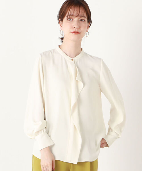 NOLLEY’S(ノーリーズ)の「ジョーゼットフリルブラウス(シャツ/ブラウス・レディース・オフホワイト/イエロー/ホワイト系その他4・36/38)」の7枚目の写真