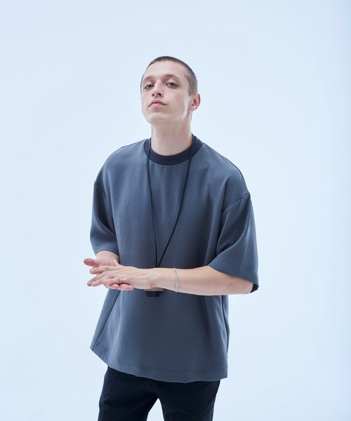 UNITED TOKYO（ユナイテッドトウキョウ）の「ドレープリラックスＴ（Tシャツ/カットソー・メンズ・ベージュ/ブラック/グレー・3/1/2/5）」の3枚目の写真