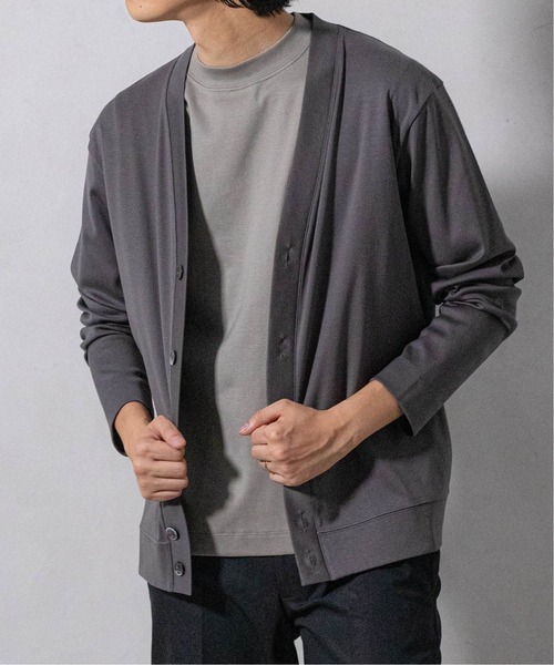 EDIFICE（エディフィス）の「シルキー コットン カーディガン（カーディガン/ボレロ・メンズ・サックスブルー/ホワイト/ベージュ/オレンジ/チャコールグレー/ブラック/ネイビー・LARGE/MEDIUM/SMALL）」の4枚目の写真