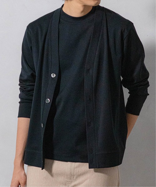 EDIFICE（エディフィス）の「シルキー コットン カーディガン（カーディガン/ボレロ・メンズ・サックスブルー/ホワイト/ベージュ/オレンジ/チャコールグレー/ブラック/ネイビー・LARGE/MEDIUM/SMALL）」の3枚目の写真