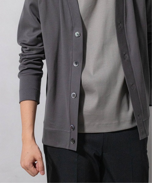 EDIFICE（エディフィス）の「シルキー コットン カーディガン（カーディガン/ボレロ・メンズ・サックスブルー/ホワイト/ベージュ/オレンジ/チャコールグレー/ブラック/ネイビー・LARGE/MEDIUM/SMALL）」の20枚目の写真