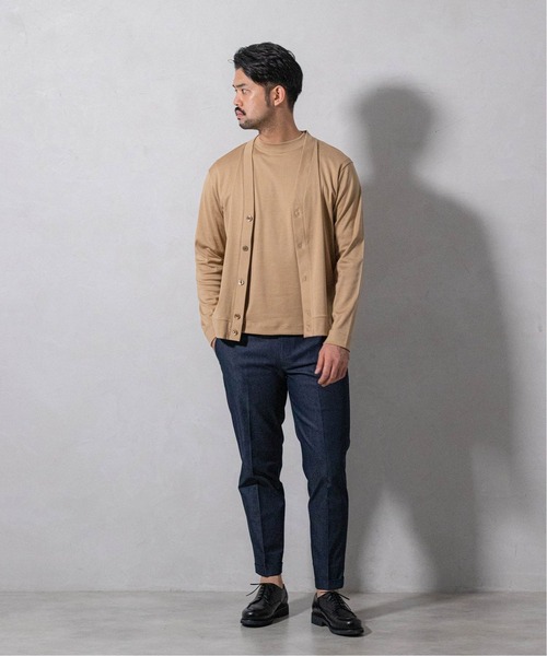 EDIFICE（エディフィス）の「シルキー コットン カーディガン（カーディガン/ボレロ・メンズ・サックスブルー/ホワイト/ベージュ/オレンジ/チャコールグレー/ブラック/ネイビー・LARGE/MEDIUM/SMALL）」の9枚目の写真