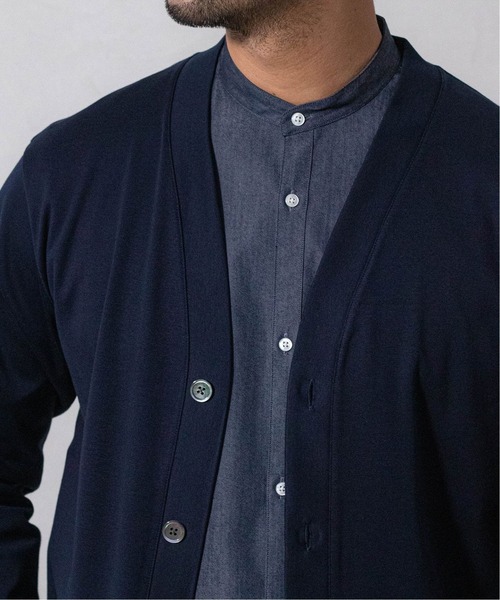 EDIFICE（エディフィス）の「シルキー コットン カーディガン（カーディガン/ボレロ・メンズ・サックスブルー/ホワイト/ベージュ/オレンジ/チャコールグレー/ブラック/ネイビー・LARGE/MEDIUM/SMALL）」の16枚目の写真