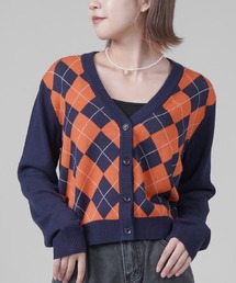 SPINNS | アーガイルチェックデザイン ニットカーディガン(カーディガン/ボレロ)
