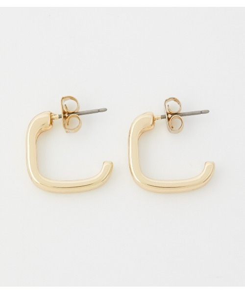 AZUL by moussy(アズールバイマウジー)の「SQUARE MINI EARRINGS/スクエアミニピアス(ピアス(両耳用)・レディース・ゴールド系その他/シルバー・FREE)」の2枚目の写真