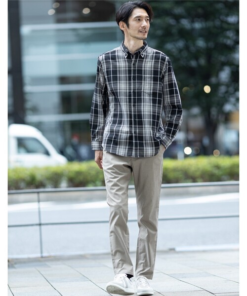 THE SHOP TK (ザ ショップ ティーケー )の「◆マウントネルチェックシャツ(シャツ/ブラウス・メンズ・ベージュ系1/ダークグリーン系1/ブラック系1・04/02/03)」の6枚目の写真