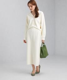 green label relaxing | リブ カーディガン + スカート セット -ウォッシャブル-(ワンピース)
