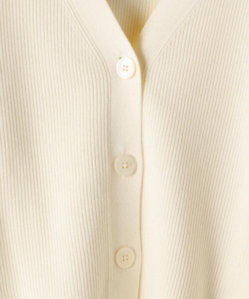 green label relaxing（グリーンレーベルリラクシング）の「リブ カーディガン + スカート セット -ウォッシャブル-（ワンピース・レディース・オフホワイト/ネイビー/モカ・FREE）」の22枚目の写真