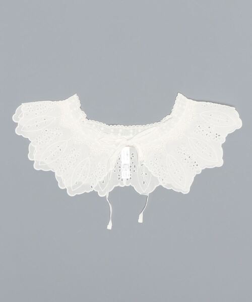 Samansa Mos2（サマンサ モスモス）の「レイヤードレース付け襟（付け襟・レディース・オフホワイト/キナリ・ﾌﾘ-）」の4枚目の写真