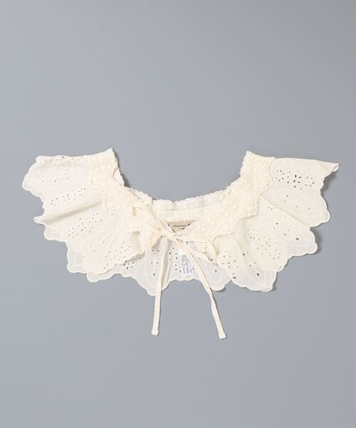 Samansa Mos2（サマンサ モスモス）の「レイヤードレース付け襟（付け襟・レディース・オフホワイト/キナリ・ﾌﾘ-）」の5枚目の写真