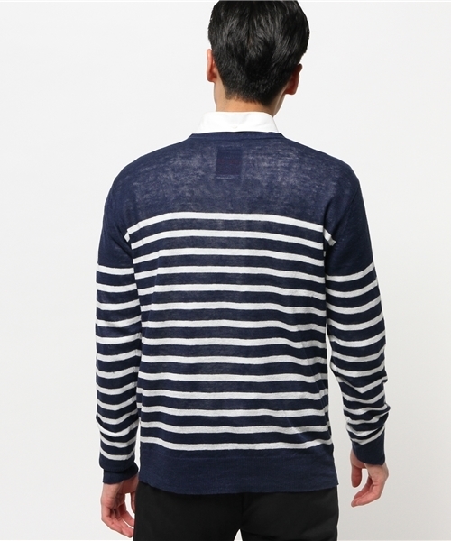 WEGO（ウィゴー）の「WEGO/フレンチリネンカーディガン（カーディガン/ボレロ・メンズ・杢グレー/ネイビー/ブルー/レッド・MEDIUM/LARGE）」の14枚目の写真